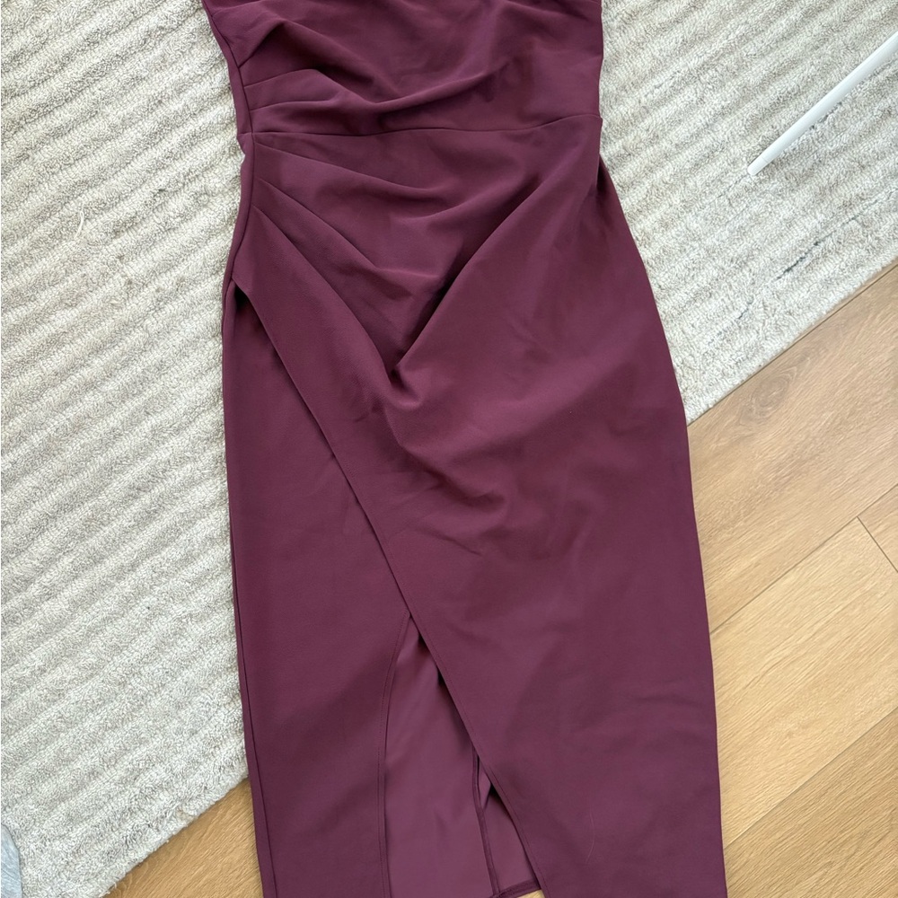 Abercrombie Plum Strapless Midi Dress